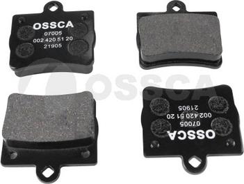 OSSCA 07005 - Kit de plaquettes de frein, frein à disque cwaw.fr