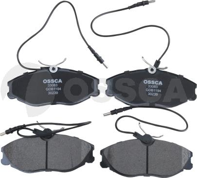 OSSCA 33083 - Kit de plaquettes de frein, frein à disque cwaw.fr