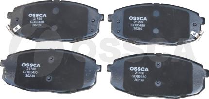 OSSCA 21750 - Kit de plaquettes de frein, frein à disque cwaw.fr