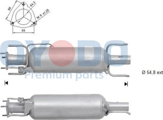 Oyodo 20N0046-OYO - Filtre à particules / à suie, échappement cwaw.fr