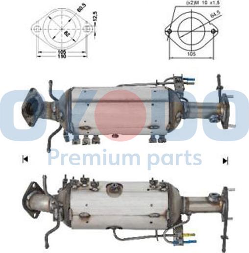 Oyodo 20N0009-OYO - Filtre à particules / à suie, échappement cwaw.fr