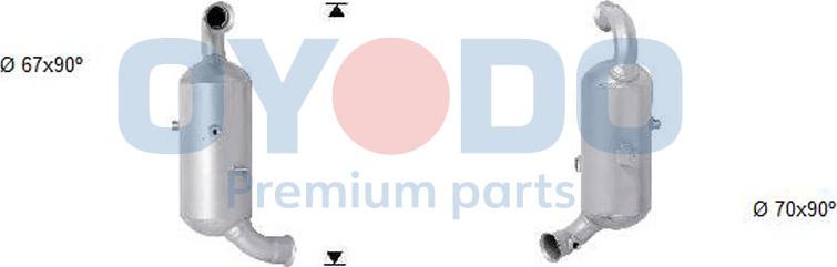 Oyodo 20N0007-OYO - Filtre à particules / à suie, échappement cwaw.fr