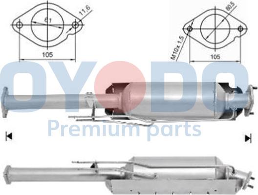 Oyodo 20N0018-OYO - Filtre à particules / à suie, échappement cwaw.fr