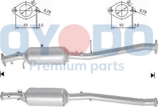 Oyodo 20N0155-OYO - Filtre à particules / à suie, échappement cwaw.fr