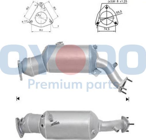 Oyodo 20N0109-OYO - Filtre à particules / à suie, échappement cwaw.fr