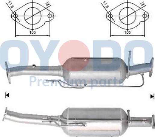 Oyodo 20N0128-OYO - Filtre à particules / à suie, échappement cwaw.fr