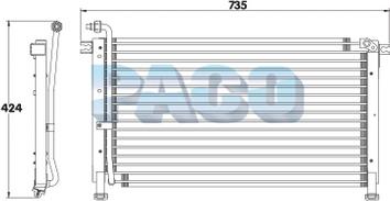 PACO CL3873 - Condensateur, climatisation cwaw.fr