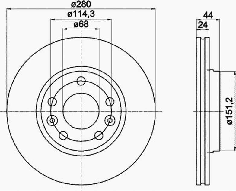 Pagid 54955PRO - Disque de frein cwaw.fr