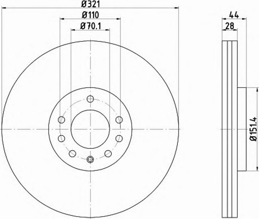 Pagid 54498PRO - Disque de frein cwaw.fr