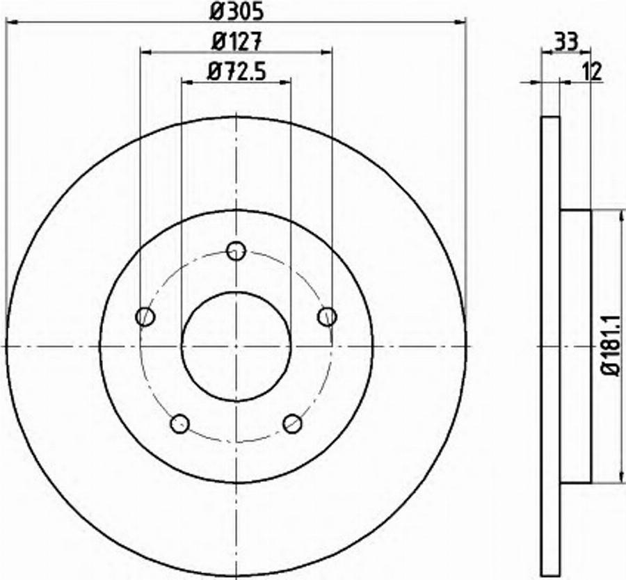 Pagid 54810PRO - Disque de frein cwaw.fr