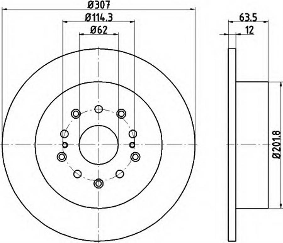 Pagid 54708PRO - Disque de frein cwaw.fr