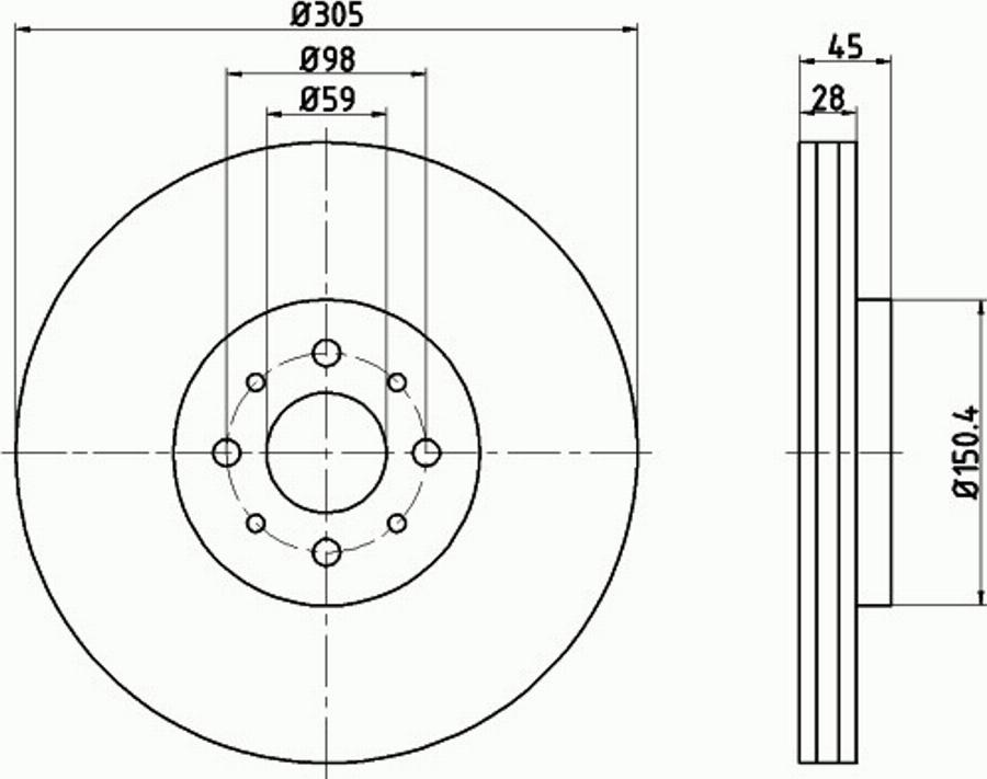 Pagid 55285PRO - Disque de frein cwaw.fr