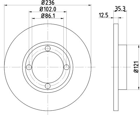 Pagid 50280 - Disque de frein cwaw.fr