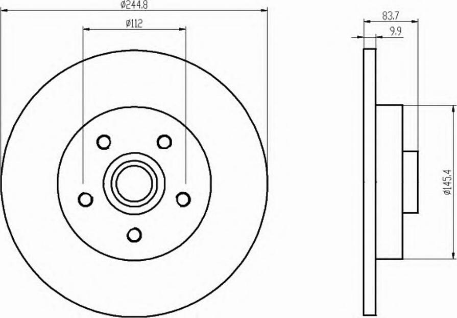 Pagid 53944PRO - Disque de frein cwaw.fr