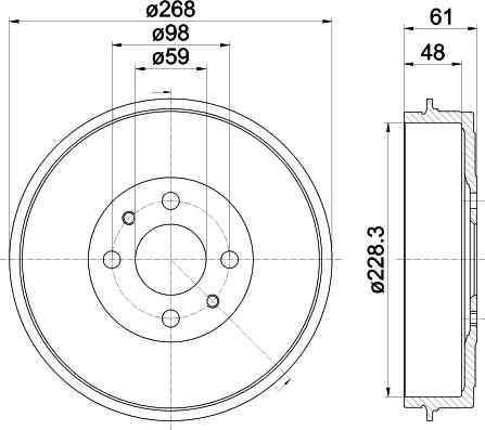 Pagid 60904 - Tambour de frein cwaw.fr