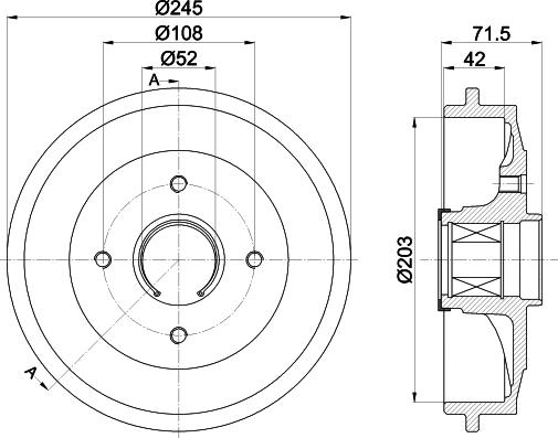 Pagid 61415 - Tambour de frein cwaw.fr