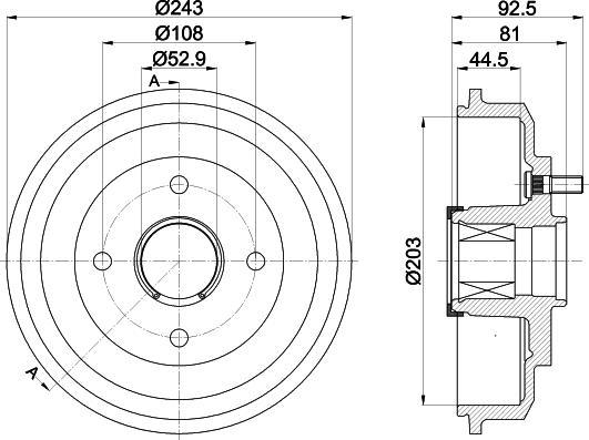 Pagid 61416 - Tambour de frein cwaw.fr