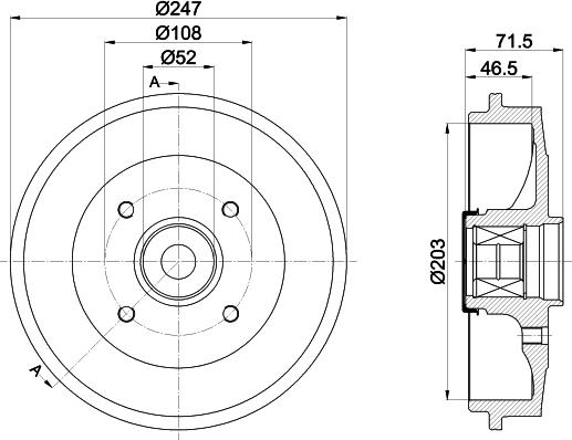 Pagid 61418 - Tambour de frein cwaw.fr