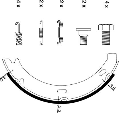 Pagid H9440 - Jeu de mâchoires de frein, frein de stationnement cwaw.fr