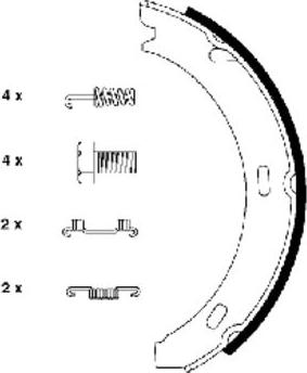 Pagid H8075 - Jeu de mâchoires de frein, frein de stationnement cwaw.fr