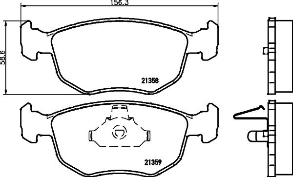 Pagid T1127 - Kit de plaquettes de frein, frein à disque cwaw.fr