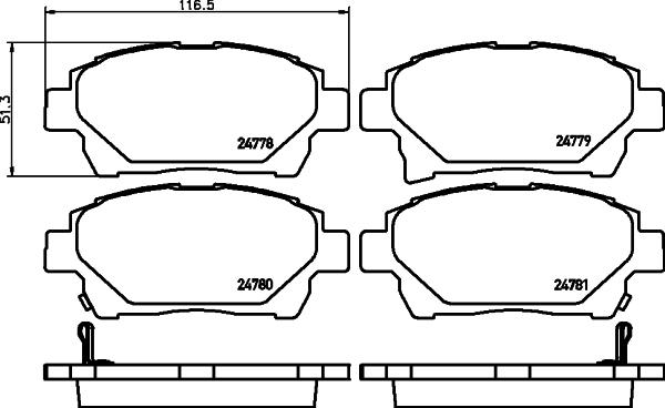 Pagid T1852 - Kit de plaquettes de frein, frein à disque cwaw.fr