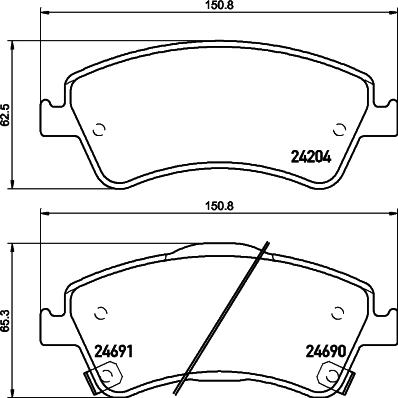 Pagid T1747 - Kit de plaquettes de frein, frein à disque cwaw.fr