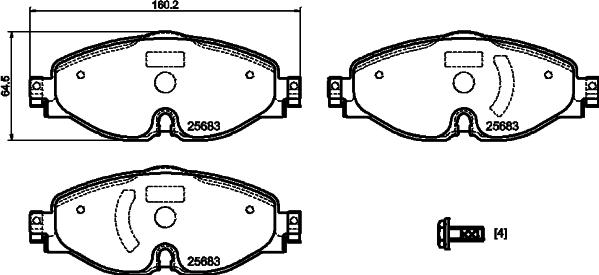 Pagid T2502 - Kit de plaquettes de frein, frein à disque cwaw.fr