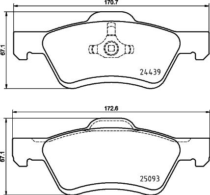 Pagid T2677 - Kit de plaquettes de frein, frein à disque cwaw.fr