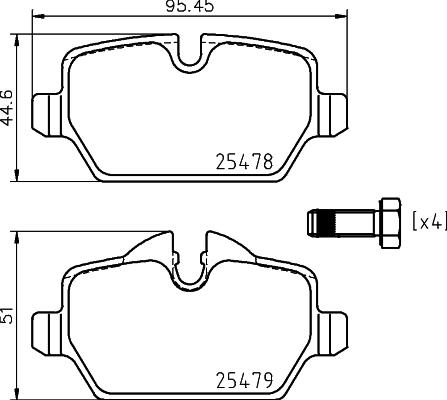 Pagid T2027 - Kit de plaquettes de frein, frein à disque cwaw.fr