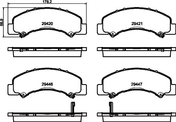 Pagid T2809 - Kit de plaquettes de frein, frein à disque cwaw.fr