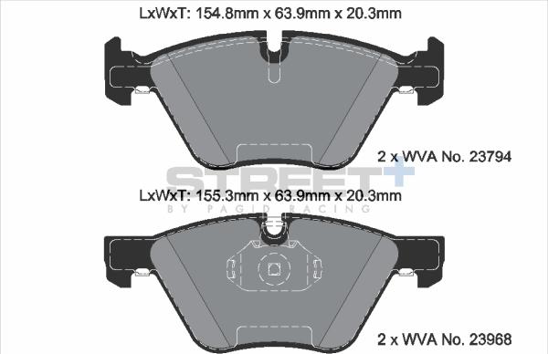 PAGID Racing T8045SP2001 - Kit de plaquettes de frein, frein à disque cwaw.fr