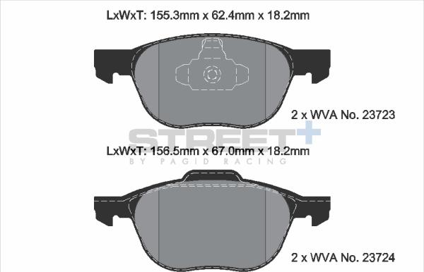 PAGID Racing T8041SP2001 - Kit de plaquettes de frein, frein à disque cwaw.fr