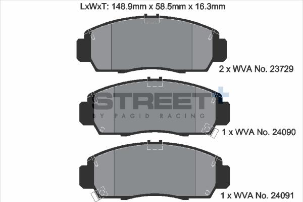 PAGID Racing T8042SP2001 - Kit de plaquettes de frein, frein à disque cwaw.fr