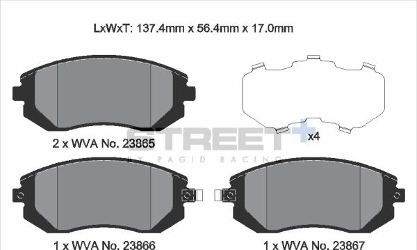 PAGID Racing T8047SP2001 - Kit de plaquettes de frein, frein à disque cwaw.fr