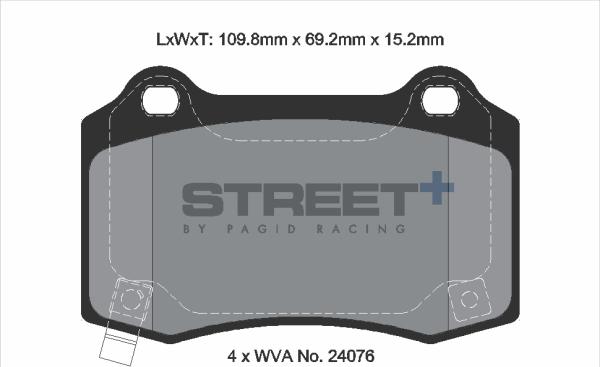 PAGID Racing T8055SP2001 - Kit de plaquettes de frein, frein à disque cwaw.fr