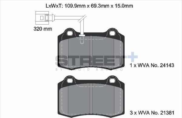 PAGID Racing T8058SP2001 - Kit de plaquettes de frein, frein à disque cwaw.fr