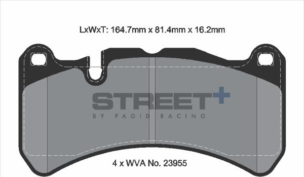 PAGID Racing T8052SP2001 - Kit de plaquettes de frein, frein à disque cwaw.fr