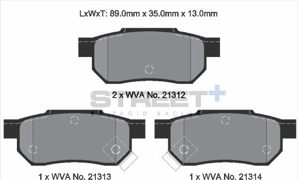 PAGID Racing T8004SP2001 - Kit de plaquettes de frein, frein à disque cwaw.fr