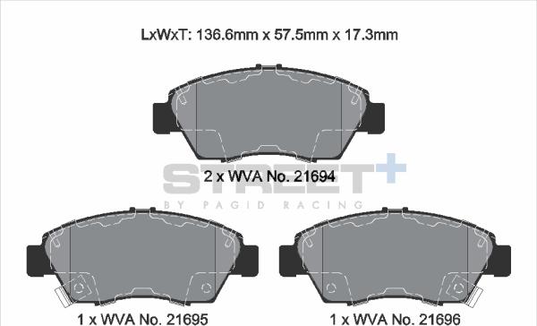 PAGID Racing T8006SP2001 - Kit de plaquettes de frein, frein à disque cwaw.fr