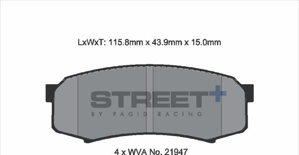 PAGID Racing T8007SP2001 - Kit de plaquettes de frein, frein à disque cwaw.fr