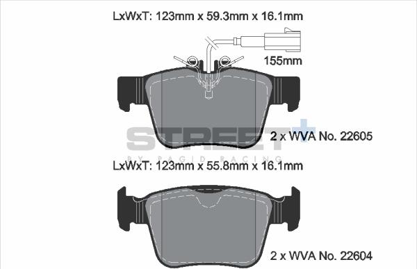 PAGID Racing T8016SP2001 - Kit de plaquettes de frein, frein à disque cwaw.fr