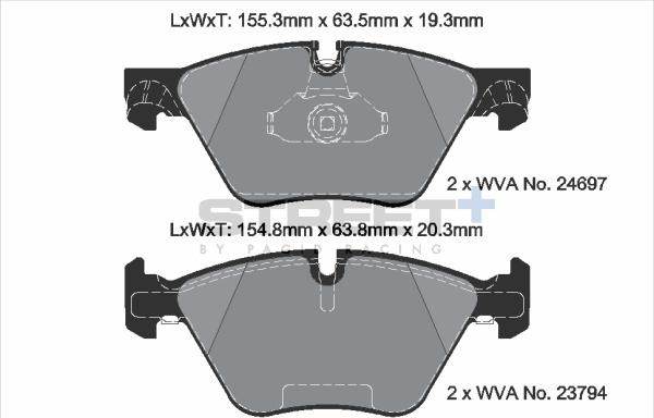 PAGID Racing T8089SP2001 - Kit de plaquettes de frein, frein à disque cwaw.fr