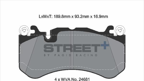 PAGID Racing T8086SP2001 - Kit de plaquettes de frein, frein à disque cwaw.fr