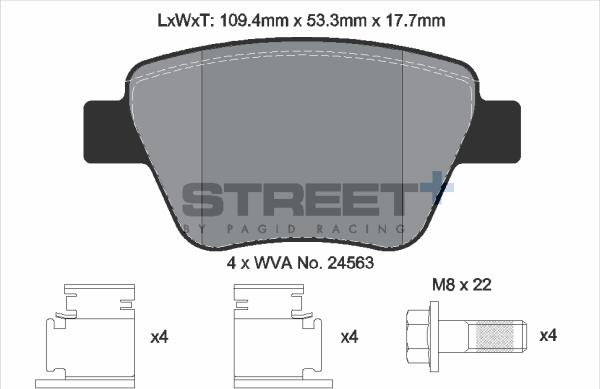 PAGID Racing T8080SP2001 - Kit de plaquettes de frein, frein à disque cwaw.fr