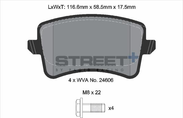 PAGID Racing T8083SP2001 - Kit de plaquettes de frein, frein à disque cwaw.fr