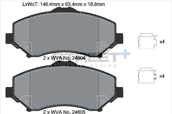 PAGID Racing T8082SP2001 - Kit de plaquettes de frein, frein à disque cwaw.fr