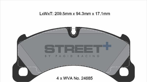 PAGID Racing T8087SP2001 - Kit de plaquettes de frein, frein à disque cwaw.fr