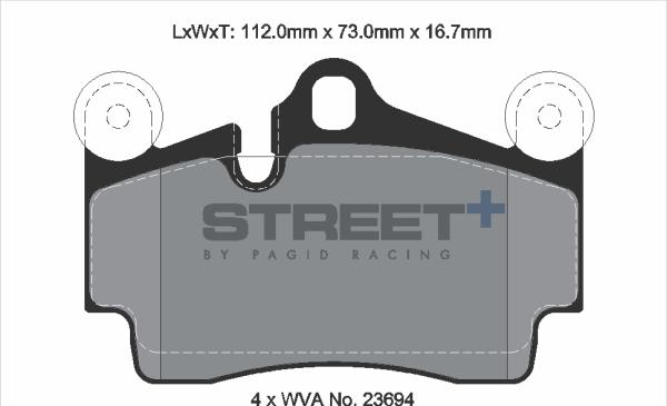 PAGID Racing T8039SP2001 - Kit de plaquettes de frein, frein à disque cwaw.fr