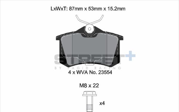 PAGID Racing T8032SP2001 - Kit de plaquettes de frein, frein à disque cwaw.fr